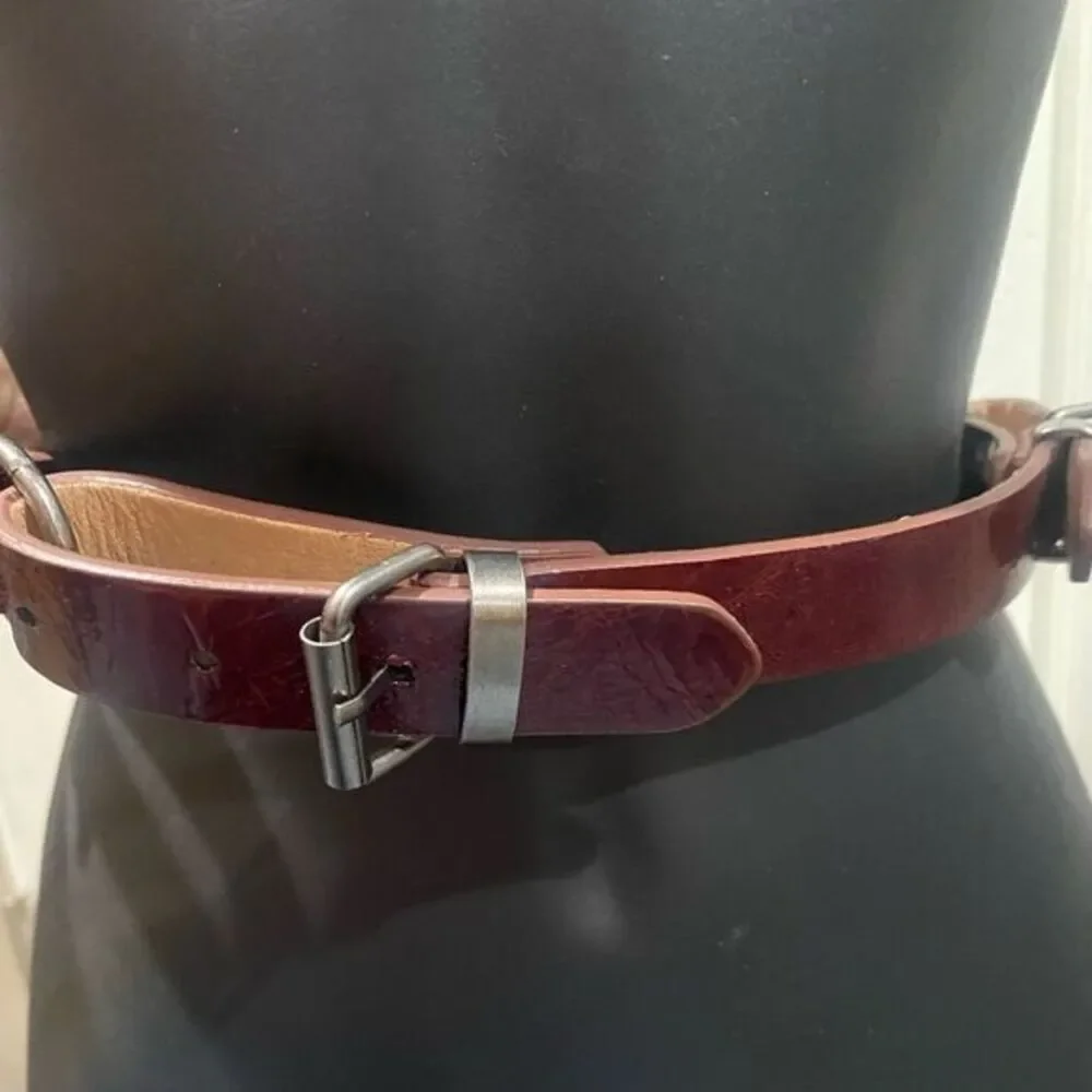 Women’s to the Max maroon multi buckle unique belt 32 inches